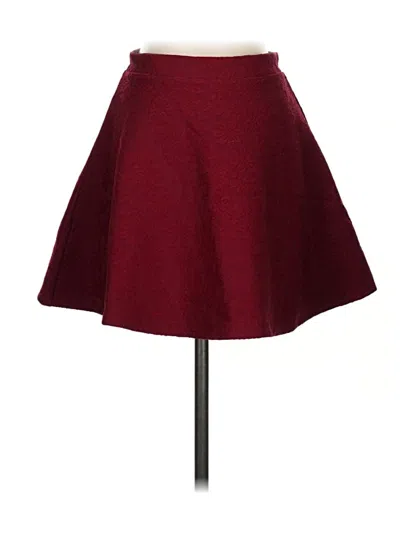 Pre-owned Forever 21 Formal Skirt In Burgundy