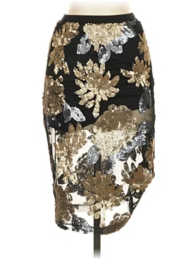 Pre-owned Forever 21 Formal Skirt In Gold