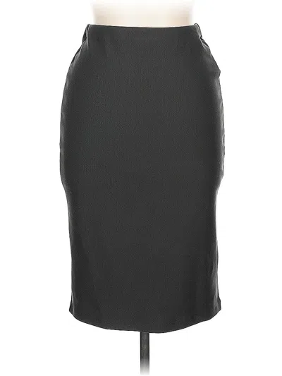 Pre-owned Forever 21 Formal Skirt In Gray