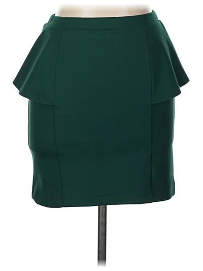 Pre-owned Forever 21 Formal Skirt In Green