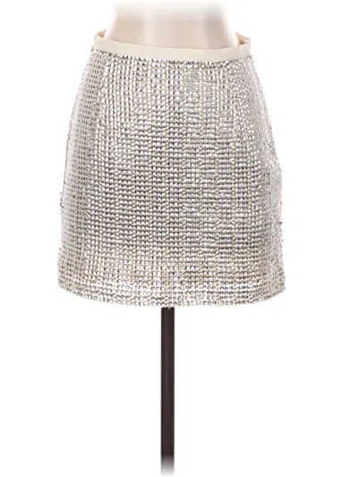 Pre-owned Forever 21 Formal Skirt In Ivory