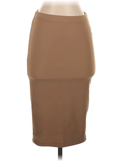 Pre-owned Forever 21 Formal Skirt In Tan