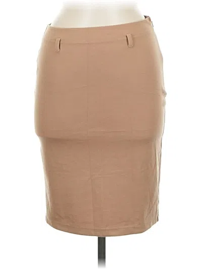 Pre-owned Forever 21 Formal Skirt In Tan