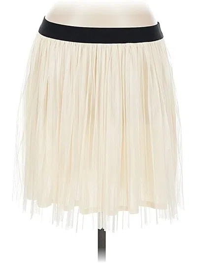 Pre-owned Forever 21 Formal Skirt In White