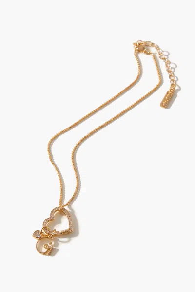 Forever 21 Frasier Sterling Initial Necklace In Gold