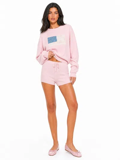 Forever 21 Graphic Knit Sweater And Shorts Set In Pink