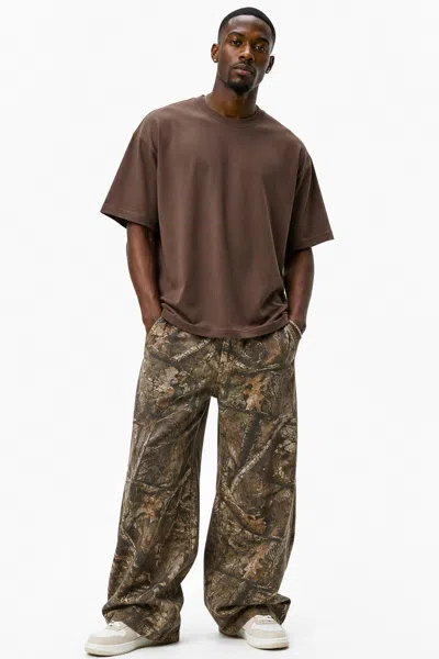 Forever 21 Heavyweight Drop Shoulder T-shirt In Brown