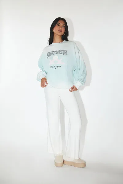 Forever 21 High-rise Wide-leg Pants In White