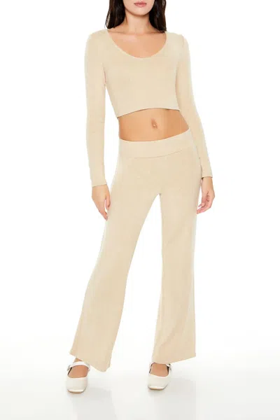 Forever 21 High-rise Wide-leg Pants In White