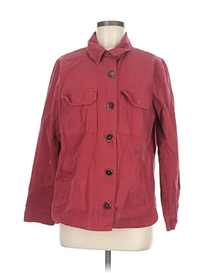 Pre-owned Forever 21 Jacket In Burgundy