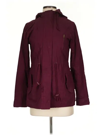 Pre-owned Forever 21 Jacket In Burgundy
