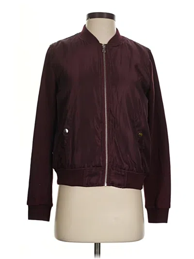 Pre-owned Forever 21 Jacket In Burgundy