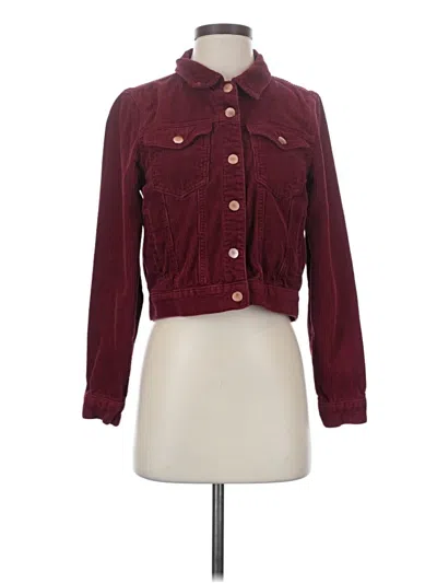 Pre-owned Forever 21 Jacket In Burgundy