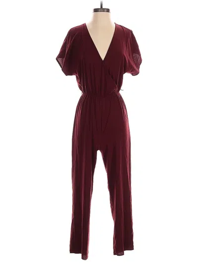 Pre-owned Forever 21 Jumpsuit In Burgundy