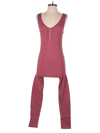 Pre-owned Forever 21 Jumpsuit In Burgundy