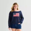 Forever 21 Juniors Plus Womens Pullover Sweater In Blue