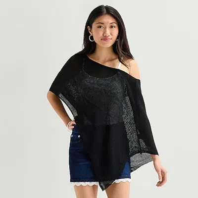 Forever 21 Juniors Womens Long Sleeve Pullover Sweater In Black