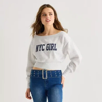 Forever 21 Juniors Womens Long Sleeve Pullover Sweater In Gray