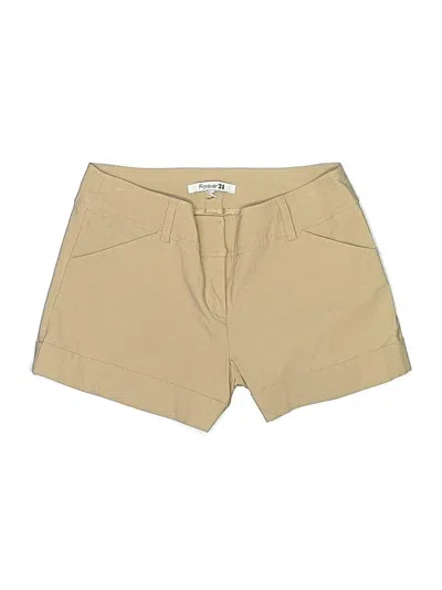 Pre-owned Forever 21 Khaki Shorts In Tan