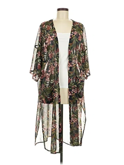 Pre-owned Forever 21 Kimono In Black