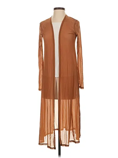 Pre-owned Forever 21 Kimono In Brown