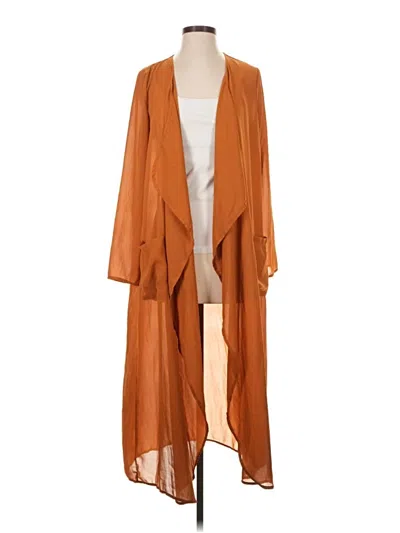 Pre-owned Forever 21 Kimono In Brown