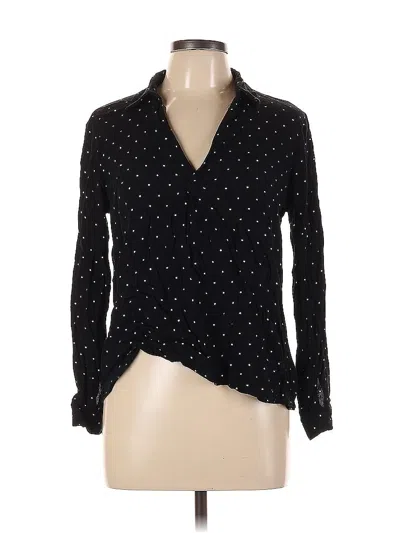 Pre-owned Forever 21 Long Sleeve Blouse In Black