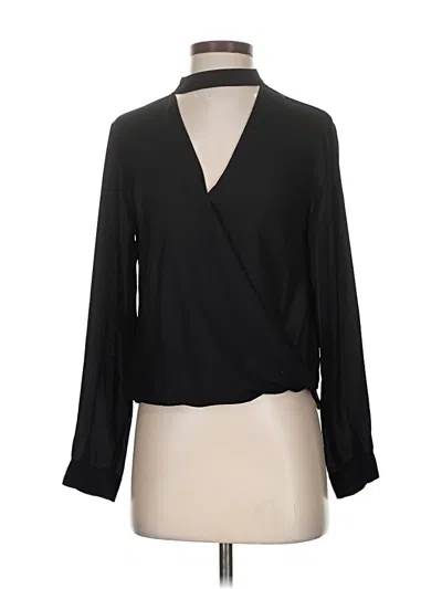 Pre-owned Forever 21 Long Sleeve Blouse In Black