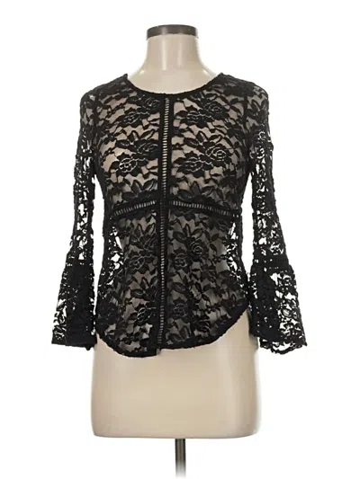 Pre-owned Forever 21 Long Sleeve Blouse In Black