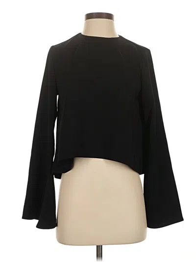 Pre-owned Forever 21 Long Sleeve Blouse In Black