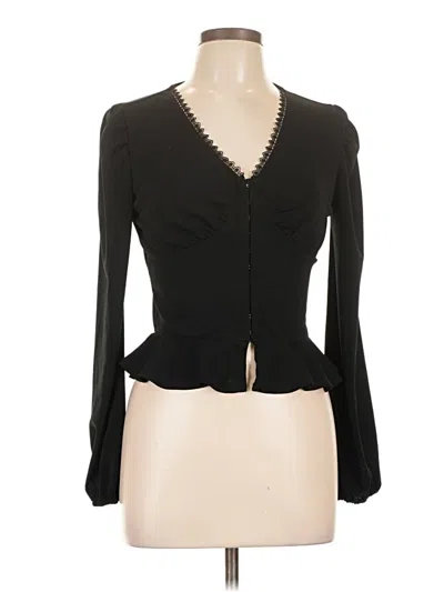Pre-owned Forever 21 Long Sleeve Blouse In Black