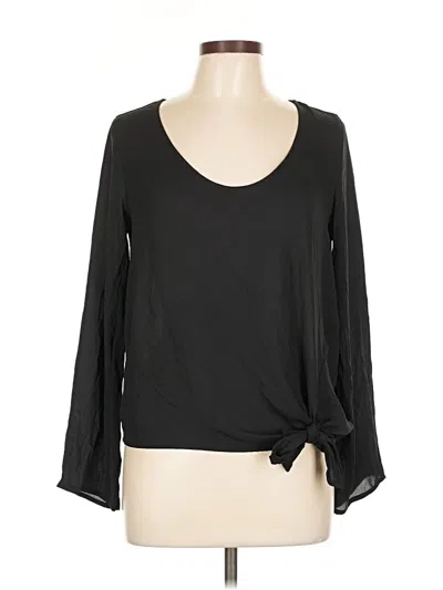 Pre-owned Forever 21 Long Sleeve Blouse In Black