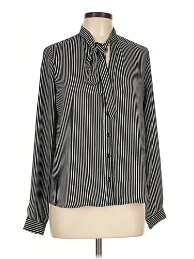 Pre-owned Forever 21 Long Sleeve Blouse In Black
