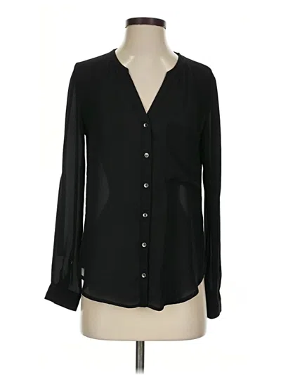 Pre-owned Forever 21 Long Sleeve Blouse In Black