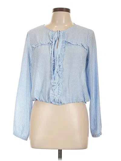 Pre-owned Forever 21 Long Sleeve Blouse In Blue