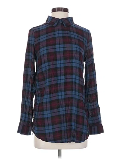 Pre-owned Forever 21 Long Sleeve Blouse In Blue