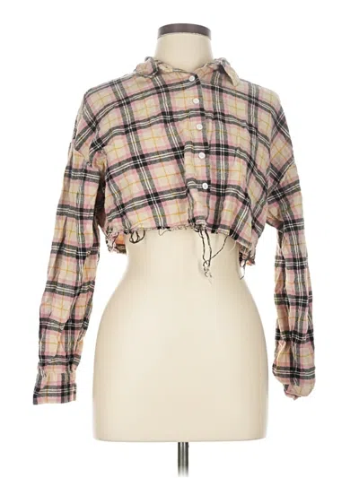 Pre-owned Forever 21 Long Sleeve Blouse In Brown