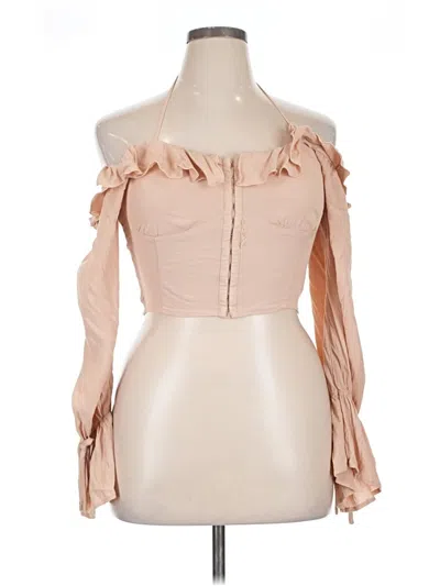 Pre-owned Forever 21 Long Sleeve Blouse In Brown