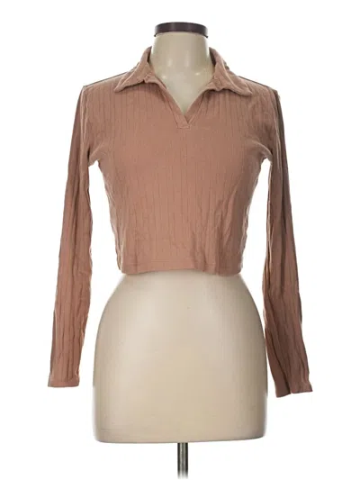 Pre-owned Forever 21 Long Sleeve Blouse In Brown
