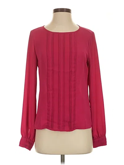 Pre-owned Forever 21 Long Sleeve Blouse In Burgundy