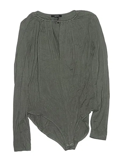 Pre-owned Forever 21 Long Sleeve Blouse In Gray