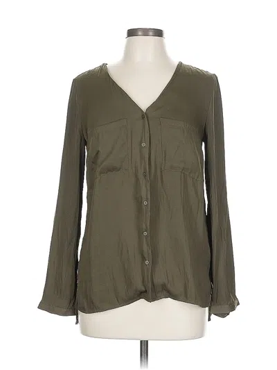 Pre-owned Forever 21 Long Sleeve Blouse In Green