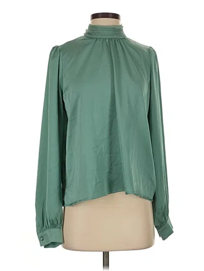 Pre-owned Forever 21 Long Sleeve Blouse In Green