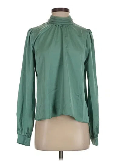 Pre-owned Forever 21 Long Sleeve Blouse In Green