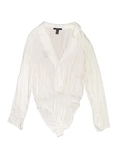 Pre-owned Forever 21 Long Sleeve Blouse In Ivory