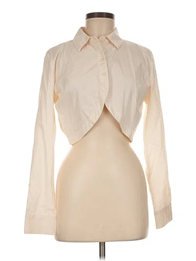 Pre-owned Forever 21 Long Sleeve Blouse In Ivory