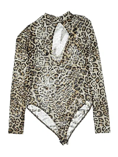 Pre-owned Forever 21 Long Sleeve Blouse In Silver