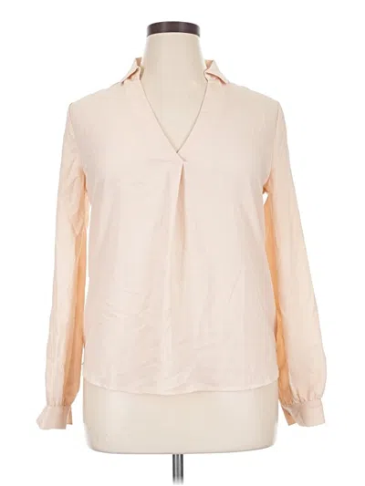 Pre-owned Forever 21 Long Sleeve Blouse In Tan