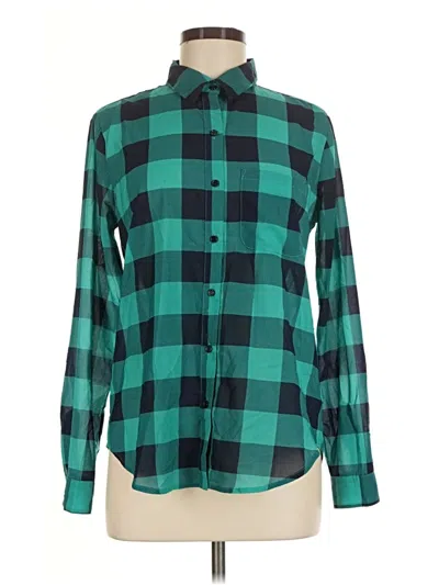 Pre-owned Forever 21 Long Sleeve Blouse In Teal