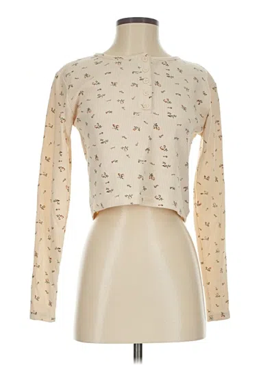 Pre-owned Forever 21 Long Sleeve Blouse In White